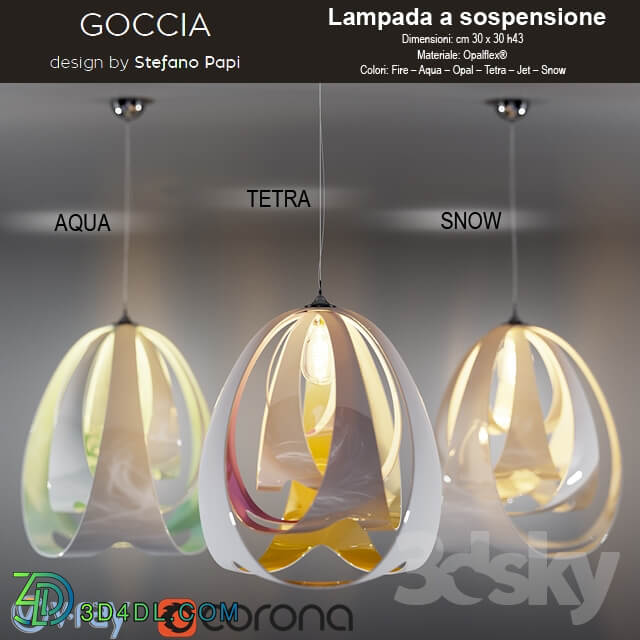 GOCCIA Lampada a sospensione Pendant light 3D Models