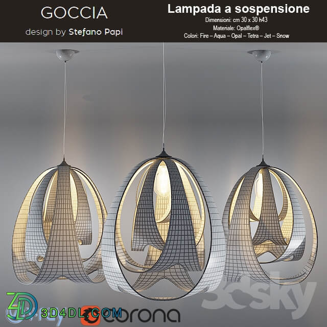 GOCCIA Lampada a sospensione Pendant light 3D Models