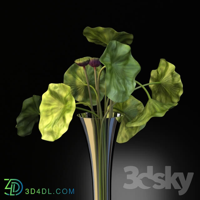 Plant Vase with Lotus vgnewtrend arrangement