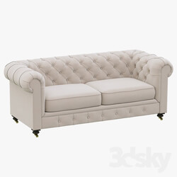 Restoration Hardware Petite Kensington Upholstered Sofa 