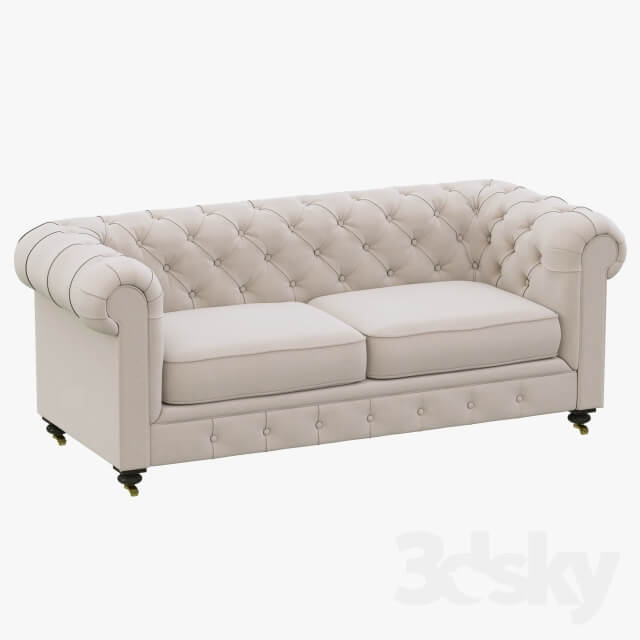 Restoration Hardware Petite Kensington Upholstered Sofa