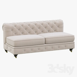 Restoration Hardware Kensington Upholstered Armless Sofa 