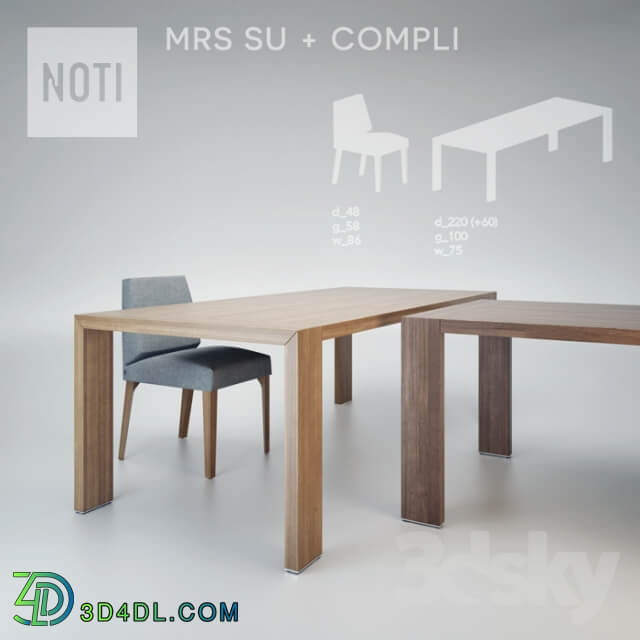 Table Chair Noti MRS SU Noti Compli