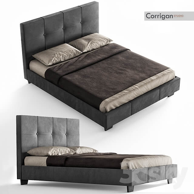 Bed Upholstered Platform Bed Corrigan Studio