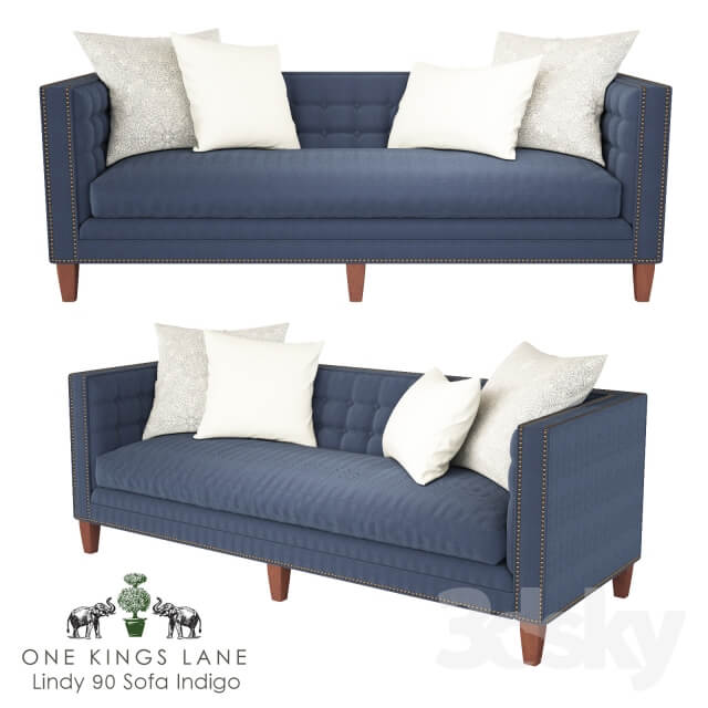 Lindy 90 Sofa Indigo