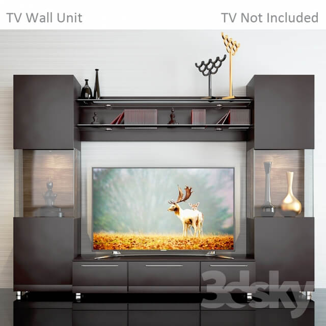 TV WALL UNIT 2 3D Models