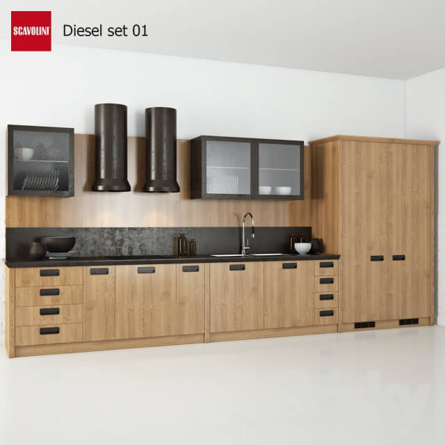 Kitchen Kitchen Scavolini Diesel set 01