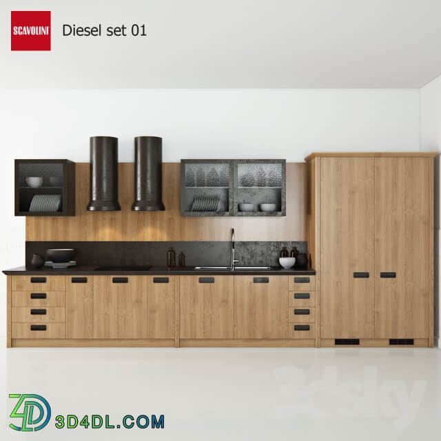 Kitchen Kitchen Scavolini Diesel set 01