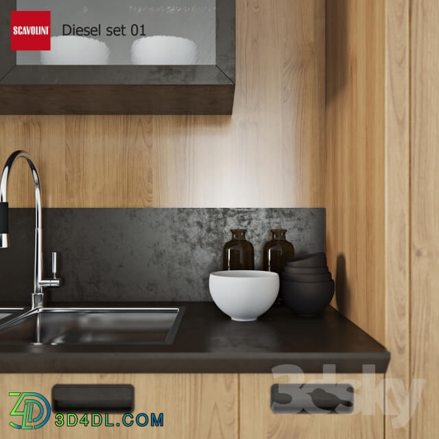 Kitchen Kitchen Scavolini Diesel set 01