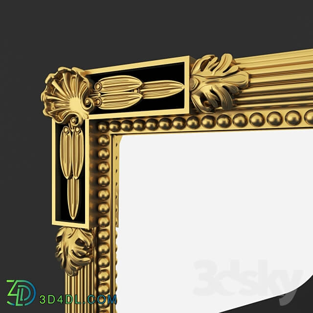 Black and Gold Federal Style Mirror