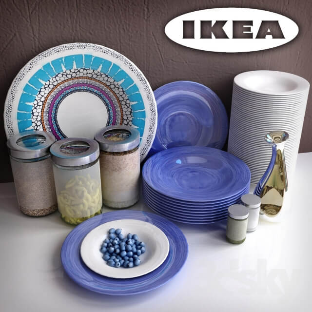 A set of dishes and jars of loose spices for IKEA