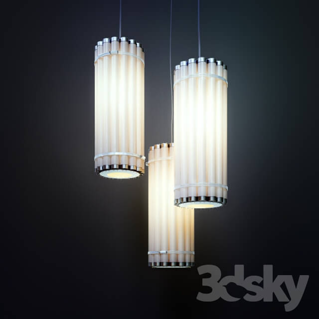 Eco lamp Vertical Tube Pendant light 3D Models