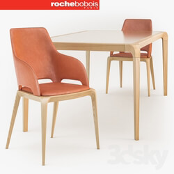 Table Chair Roche Bobois BRIO dining table BRIO Bridge chair 