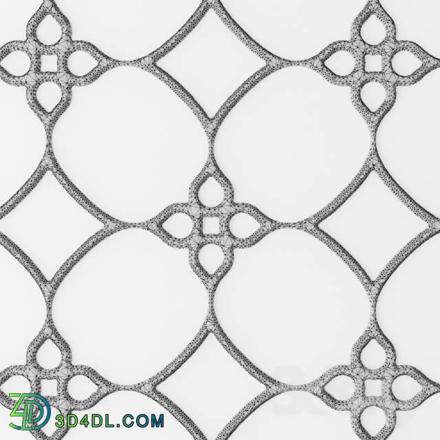 Other decorative objects Set. The grille panel.