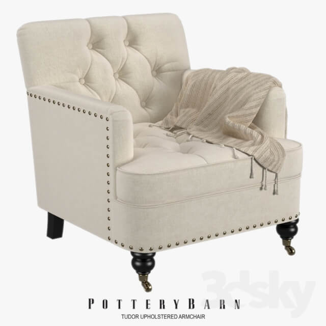 Pottery Barn Tudor Upholstered Armchair