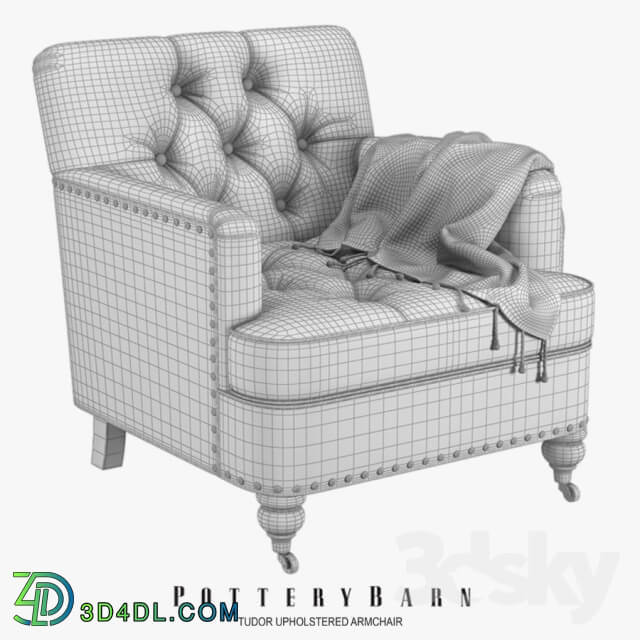 Pottery Barn Tudor Upholstered Armchair