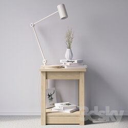 Sideboard Chest of drawer Bedside table with lamp 