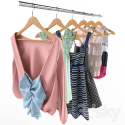 Hanging cloth Clothes 3D Models 