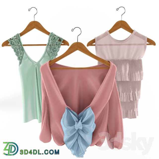 Hanging cloth Clothes 3D Models