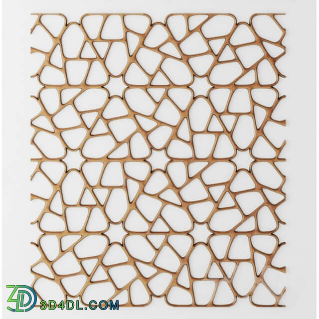 Set. The grille panel. Lattice panel pattern art abstraction decorative interior wall decor 3D Models