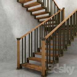 Stairs in the industrial style 