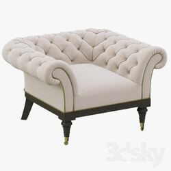 Restoration Hardware Islington Chesterfield Upholstered Chair 