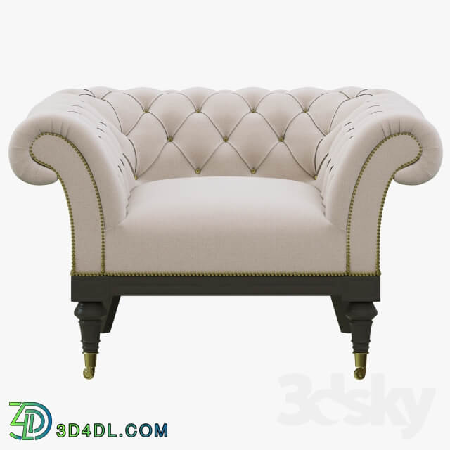 Restoration Hardware Islington Chesterfield Upholstered Chair