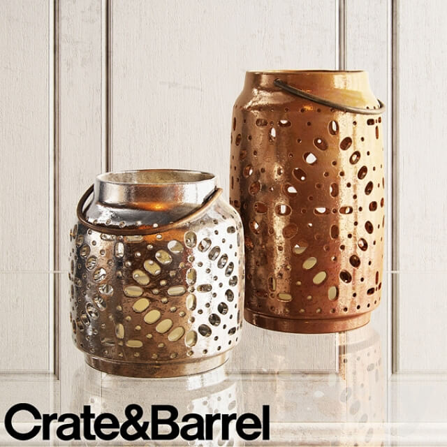 crate amp barrel wisteria metallic ceramic lanterns