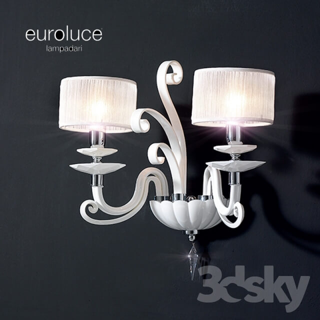 Euroluce Lampadari Alicante White shade sconce