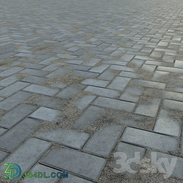 Other architectural elements Paving slabs and curb curb 