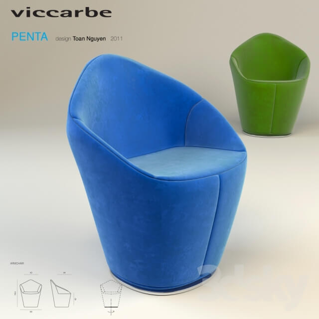 Viccarbe Penta Armchair by Toan Nguyen