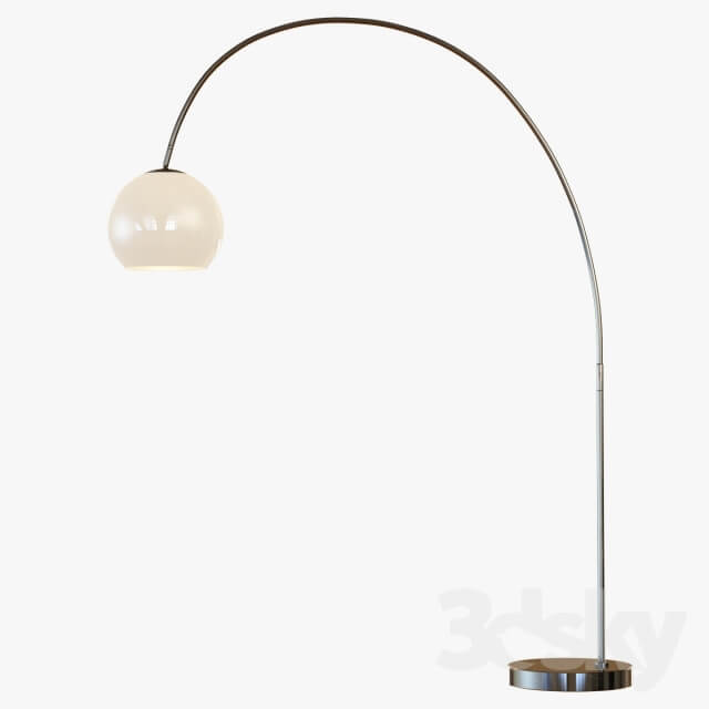 Overarching Acrylic Shade Floor Lamp