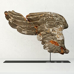 Other decorative objects 17th Century Italian Carved Wood Wing 