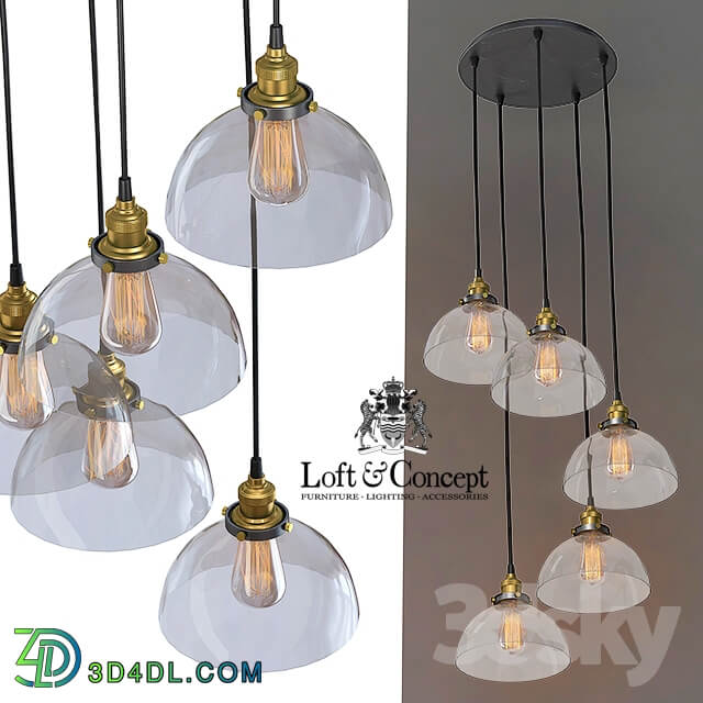 Suspension Loft Clear Glass SemiSphere Cloche 5