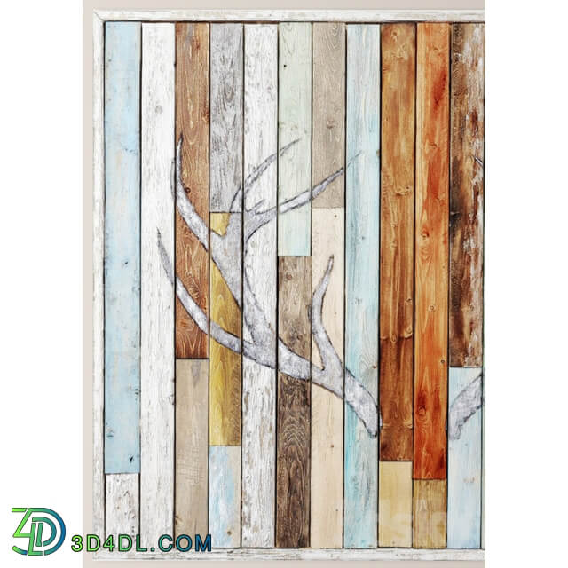 Other decorative objects Antler Silhouette Wall Panel