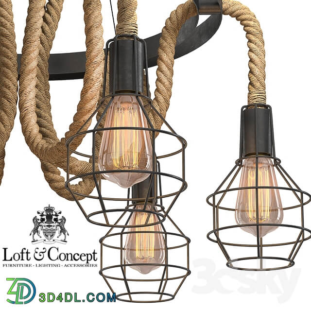 Chandelier Loft Rope Chandelier cage VI