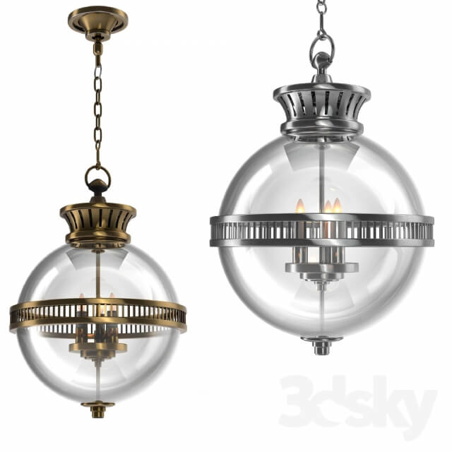 Visual Comfort Alderly 3 Light Globe Pendant Pendant light 3D Models