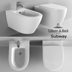 The toilet and bidet Villeroy amp Boch Subway 