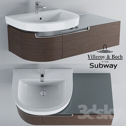 Sink and cabinet Villeroy Boch Subway 