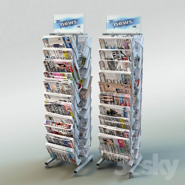Stand with newspapers Newspaper Stand