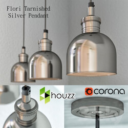 Lamp Flori Tarnished Silver Pendant Pendant light 3D Models 