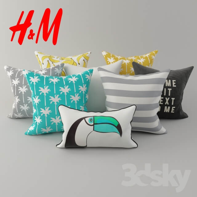 Cushions from H amp M Set 3 tropical 