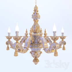Classic chandelier Chelini. Pendant light 3D Models 
