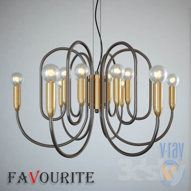 Favourite 1676 12P Pendant light 3D Models