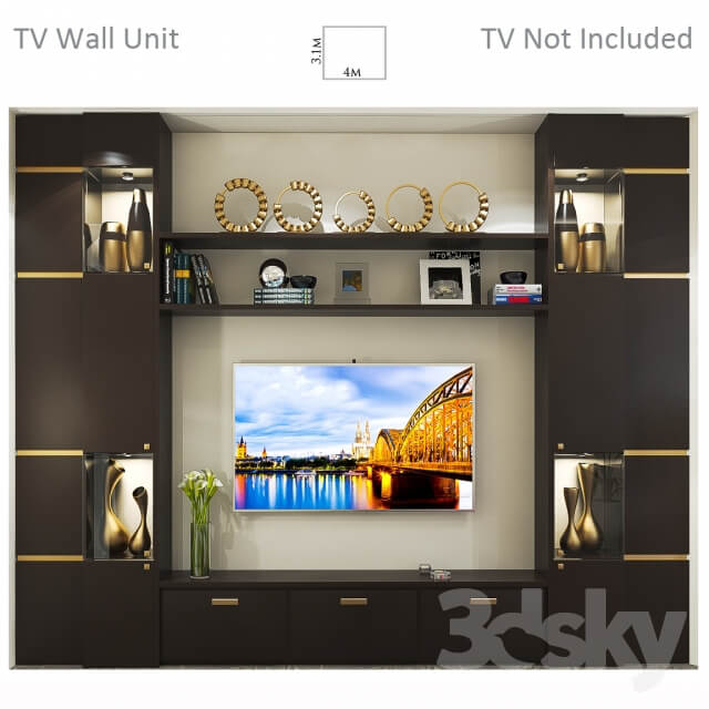 Wardrobe Display cabinets TV WALL UNIT 3