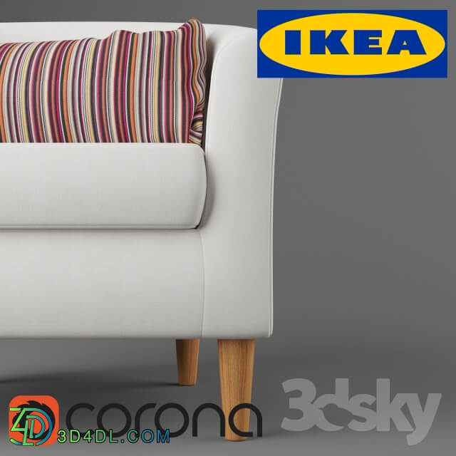 TULSTA chair with a pillow in a case KULLADAL Ikea