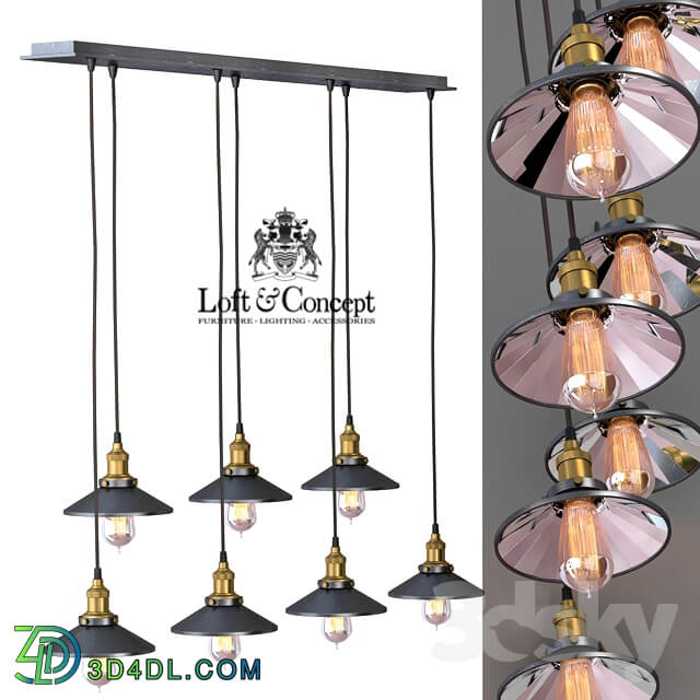 Chandelier Loft Cone Pendant Reflector 7 Line