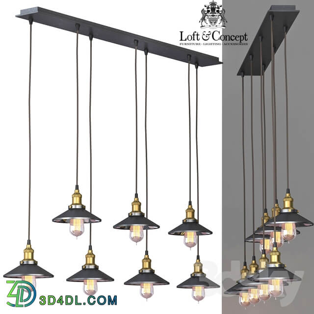 Chandelier Loft Cone Pendant Reflector 7 Line