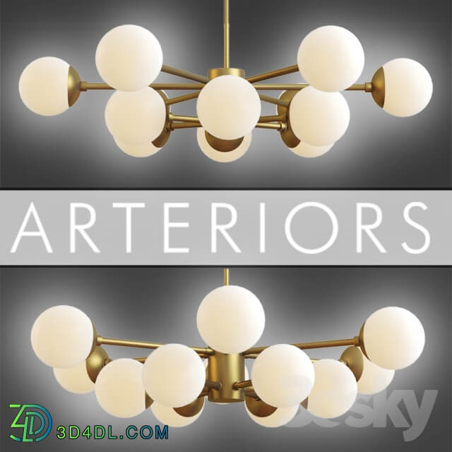 Karrington Chandelier Bronze Pendant light 3D Models