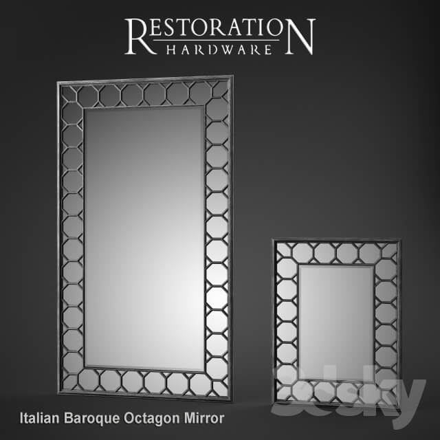 RH Italian Baroque Octagon Mirror